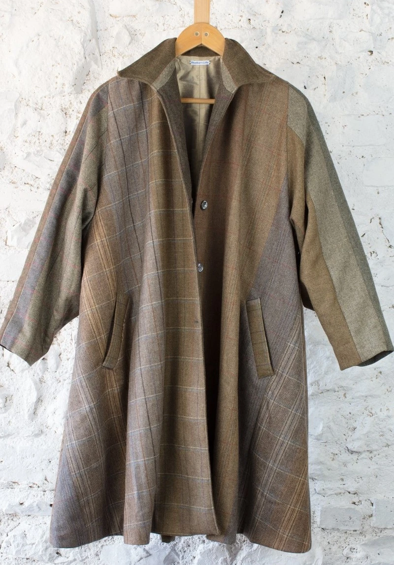 SUNSEA CARAMEL CHECK COAT-